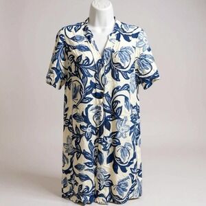 H&M Blue Floral Tunic Dress‎ - Women's XS